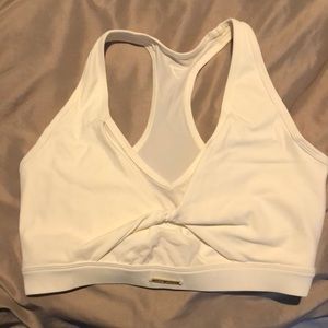 Whitney Simmons x Gymshark white sports bra